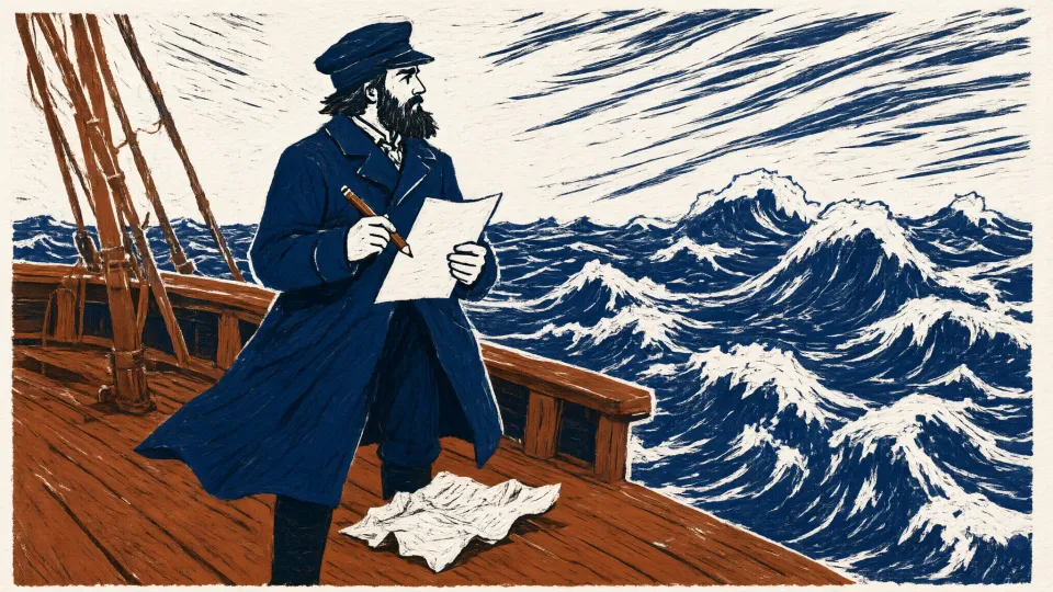 Illustration for chapter 2: Письмо на корабле
