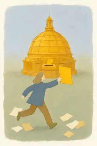 Cover illustration for “Der Wettlauf zur Macht”