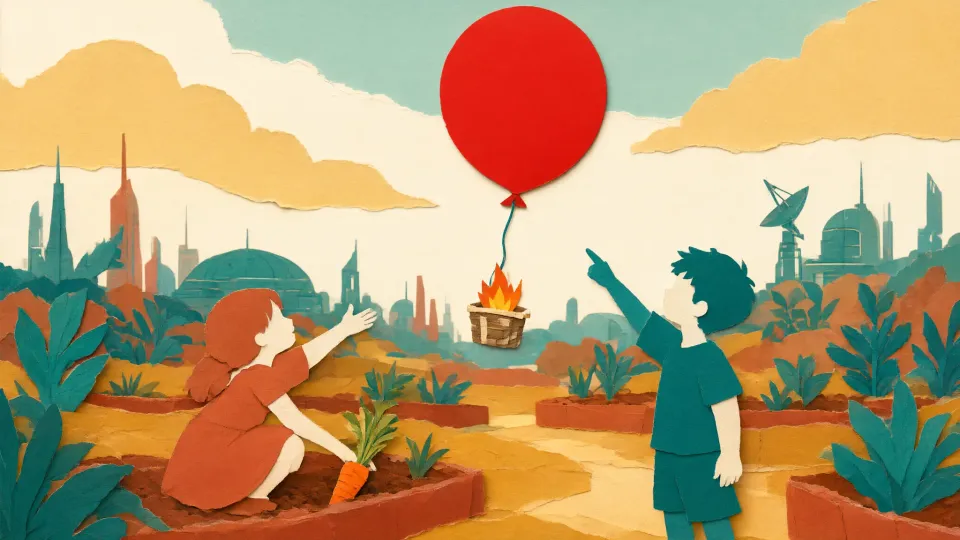 Illustration for chapter 1: Ein Ballon am Himmel
